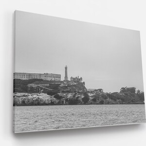 California Alcatraz Island San Francisco Bay Ocean Island Iconic Prison Black and White Landscape Wall Fine Art Print Photography Decor