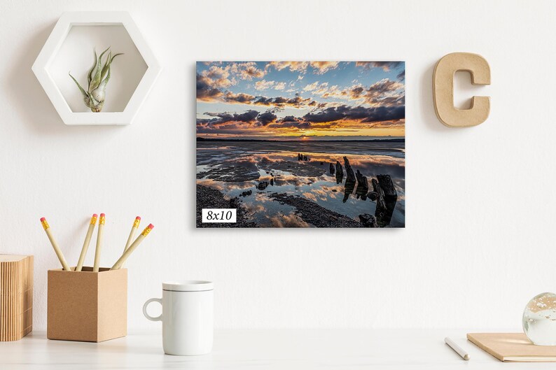 Sunset Reflection Canvas Print: Dramatic Sky Fine Art Wall Decor - Etsy