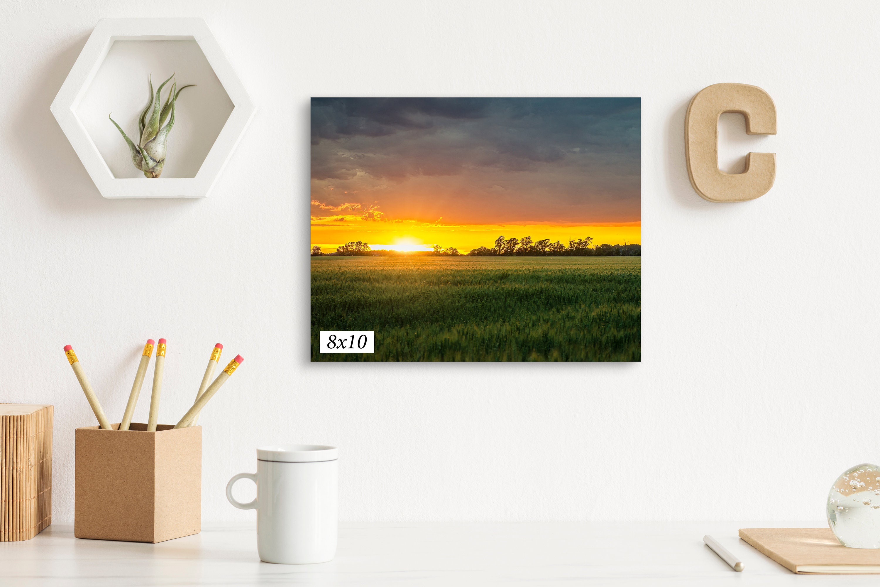Foggy Mountain At Sunrise Canvas Wall Art