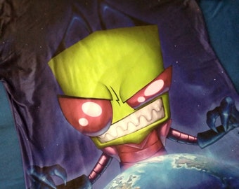 Gir The Doom Song Invader Zim Cartoon Mashup Unisex Black T Shirt Size S-3XL