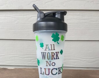 St. Patrick's Day - All Work No Luck - Grijs / Regenboog Holografisch schrijven