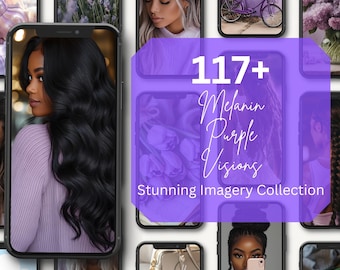 117+ Melanin Faceless Lavender Tones; Enchanting Purple Aesthetic Stock Photos; Master Resell Editable Canva Templates; High Resolution Pics