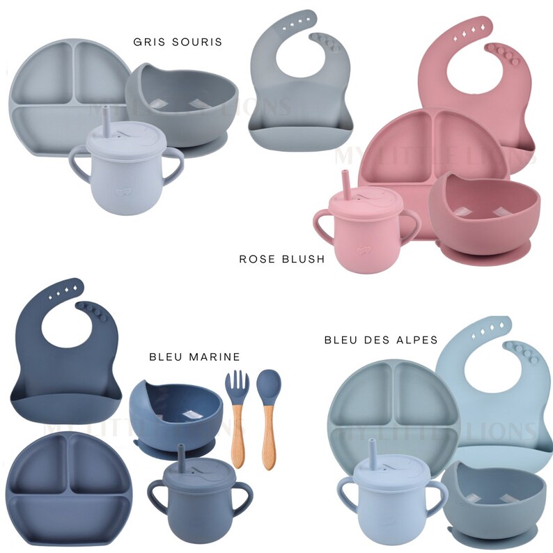 Personalized Feeding Weaning Gift Set Silicone Baby Custom Includes