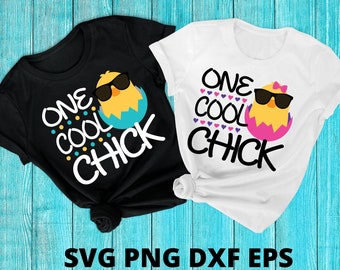 Cool Chick Easter Shirt SVG | Girls Easter Shirt Cut File (Digital Download)