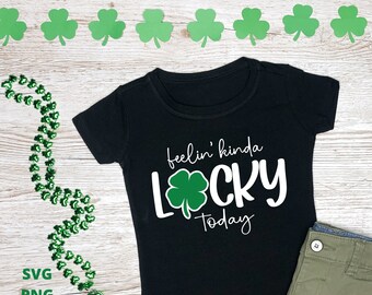 Feelin' Lucky St. Patrick's Day Cut File (svg, png, dxf, eps)