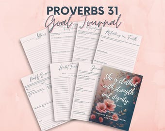 Proverbs 31 Goal Journal | Christian Women's Faith Planner (Digital Download)