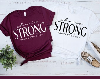 She Is Strong Proverbs 31 SVG | Inspirational Woman (Digital Download)