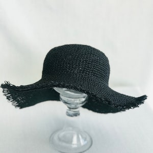 Fringe Raffia Hat, Wide Brim Hat Women, Straw Hat, Foldable Hat, Straw Beach Hat