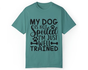 Unisex Garment-Dyed T-shirt, Dog Mom t-shirt, American Bully, Dog Dad gift, Fur Mama