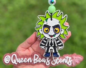 Beetle Guy Freshie | Afterlife Freshie | Halloween Car Air Freshener | Gothic-Inspired Scented Charm | Creepy Cool Guy Freshie