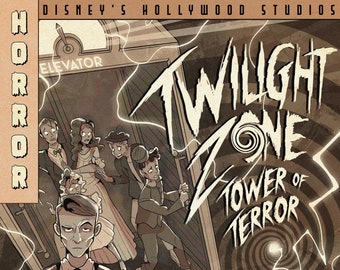 Disneys Hollywood Studios Twilight Zone Tower of Terror Theme Park Art Print