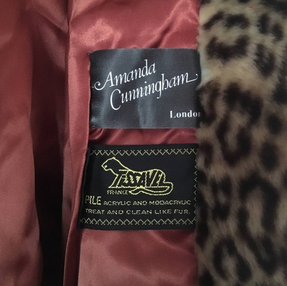 VTG 80s ANIMAL LEOPARD PRINT SEQUIN FITTED PARTY BOLERO JACKET M 12 main image 1