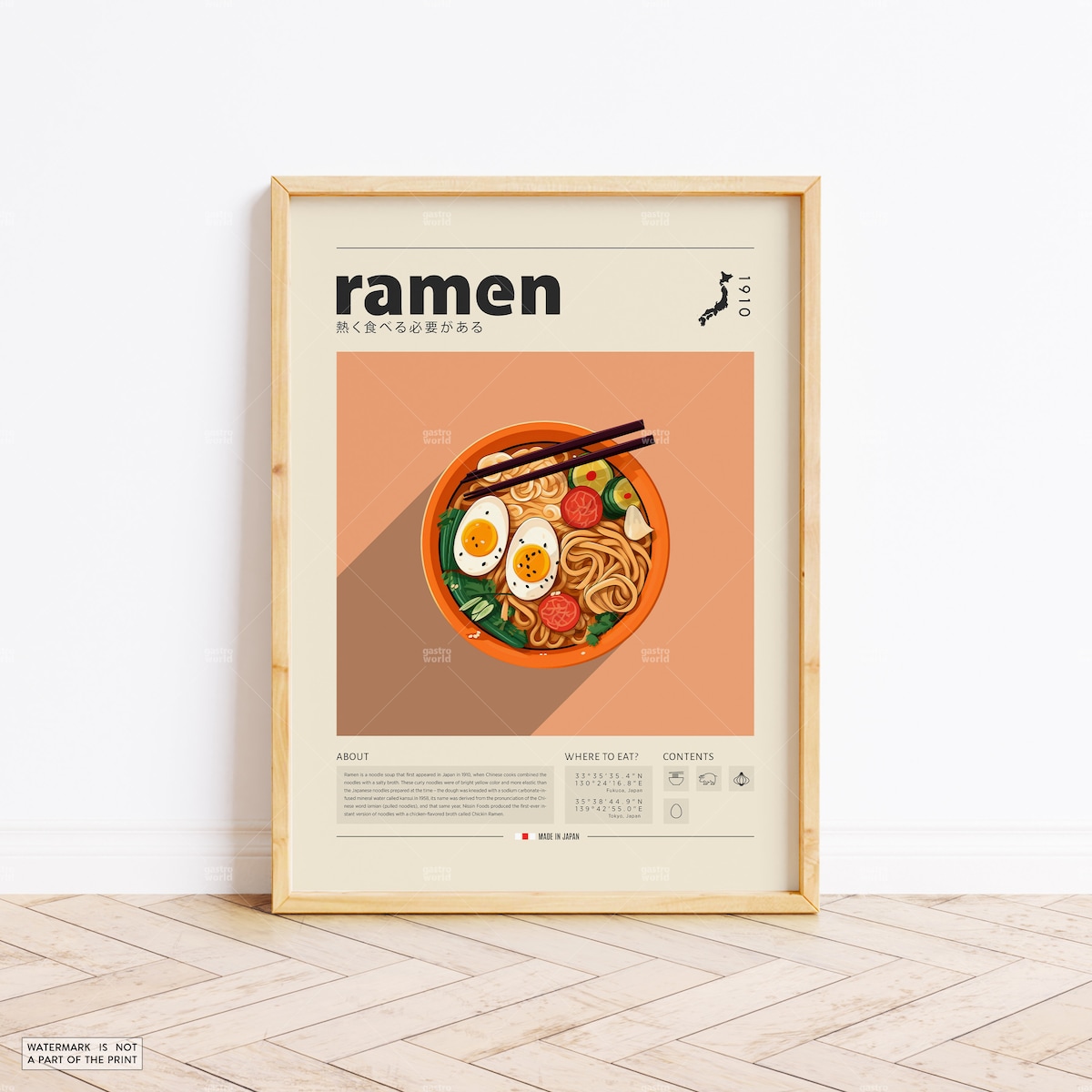 Ramen Poster 11x14 Light | Etsy