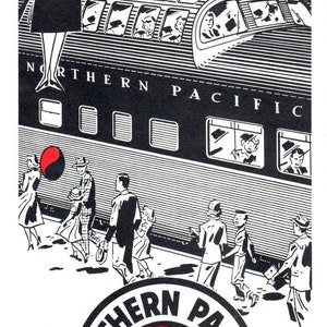 1958 Northern Pacific Railway North Coast Limited Horaires passagers AB9