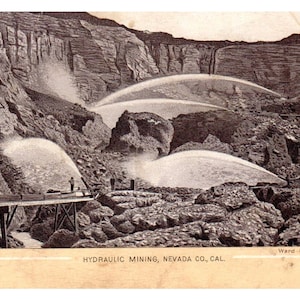Hydraulische Mining Nevada Palmer's Flavor Extract 1880er Jahre viktorianische Handelskarte TJ8-3