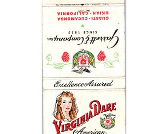 Garrett & Company Virginia Dare California Advertising Matchbook Cover SA1-M7