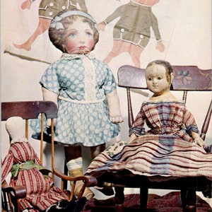 Gruppo di bambole di stoffa Museo delle bambole di Mary Merritt Cartolina di Douglassville PB5