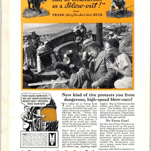 1935 Black Panther Goodrich Sicherheit Silvertown Magazin Werbung 7x10 D9