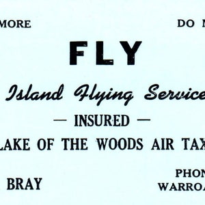 Vintage See des Waldes Lufttaxis Cody L. Bray Visitenkarte Warroad MN AE2