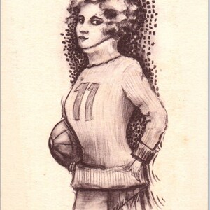 Varsity Girl I.M. Ottenheimer Baltimore Oryginalna pocztówka Karta handlowa TK1-23