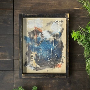 Original Framed Mixed Media Abstract Art Painting 11x14 &quot;Increas&quot;