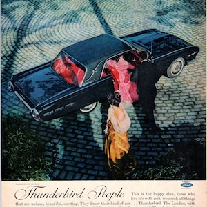 Ford Thunderbird Landau 8 x 11 Vintage Magazin Werbung D9