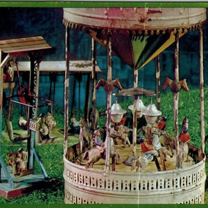 1969 Hallmark Karuzela Mechaniczne Zabawki Continental Oryginalna pocztówka TK1-P18