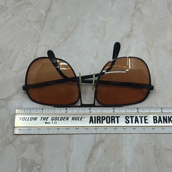 Retro Silhouette Jetstyle Black Aviator Sunglasse… - image 5
