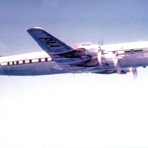 Cartolina vintage Pan American Airways DC-7B PC1