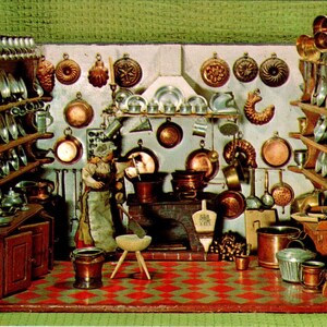 Cucina di Norimberga Casa delle bambole degli anni passati Museum Sandwich Cartolina originale PB7
