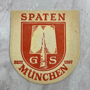 Vintage G.S. Spaten München Posavasos de cerveza alemana TJ5-CO2