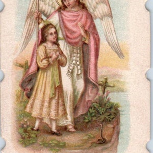 Viktorianische Gebetskarte Rev. Francis Delange Techny Illinois 1880s TJ7-L2