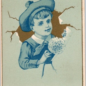 Kunst Baldachin Holzofen C.E. Dunham Bound Brook NJ c1880 Victorian Trade Card AE5