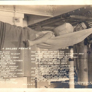 A Sailor&#39;s Prayer - Original RPPC Postcard TJ7-RP1