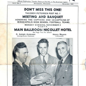 1941 Nov Theodor Petersen Post Reveille Newsletter Minneapolis MN D9
