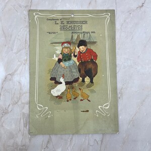 Vintage L.E. Krueger Lebensmittel Werbekarte Kendallville Indiana TF5-L2