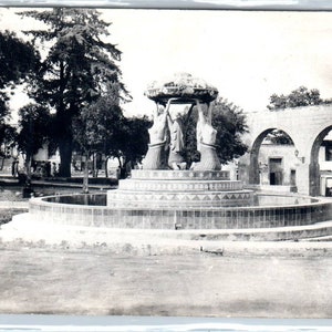 Morelia Mexico Fuente De las Taracsas Fountain C Ruiz- RPPC Postcard TJ7-MP