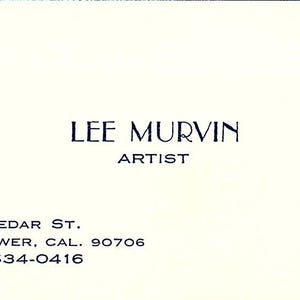 Lee Murvin Künstler Glockenblume CA Vintage Visitenkarte SE3-B11