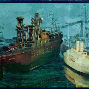 1969 Hallmark Battleship Mechanical Toys Continental Oryginalna pocztówka TK1-P18