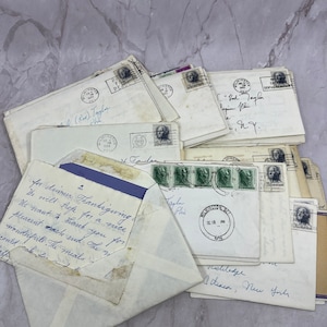 Década de 1960-80 Enorme lote de cartas Correspondencia Ephemera C.W. Rod Taylor Ithaca NY TJ5