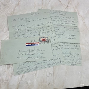 1941 Carta manuscrita de Downey CA a Minneapolis MN Ruth Teslow AE3