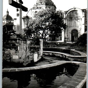 Atrio De La Catedral Cuernavaca Mor México - Cartão postal RPPC original TJ7-MP