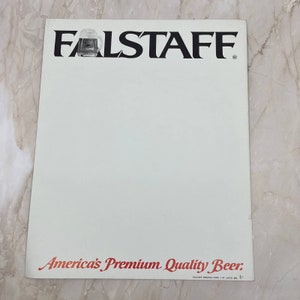 Falstaff Cerveza Muestra en blanco Cartel para barra Cartón 11x13,75 "FL3