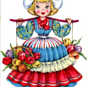 Doll of Holland - Cartolina originale serie Dolls of Many Lands PB4