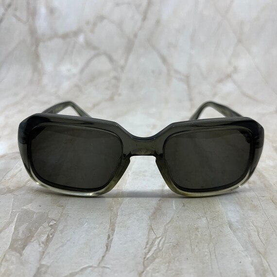 Retro Oversize Gray Ombré Senator Sunglasses Eyeg… - image 3