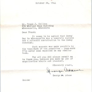 1944 Batten, Barton, Durstine & Osborn Inc Werbe Memo Minneapolis MN D9