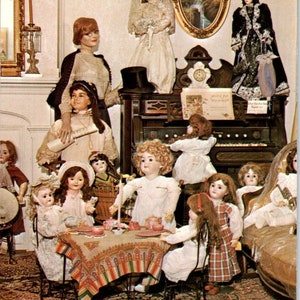Raggedy Ann Doll Museum Flemington NJ Victorian Music Room Cartolina originale PB9