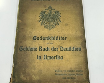 RARE 1904 St Louis World&#39;s Fair Exhibition Golden Book of Germans in America FL3