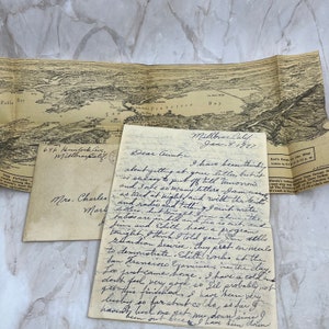 1947 Carta manuscrita y artículo Sra. Charles Earhart Markle IN TI8-S5