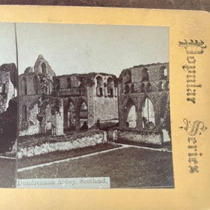Carte stéréo vue ancienne en Écosse de l'abbaye de Dundrennan TJ9-V4